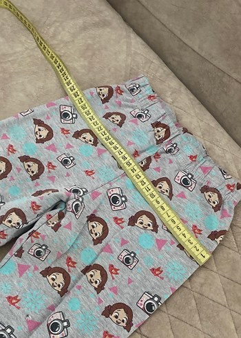 Kız Çocuk Gri Baskılı Tayt - Görsel 4