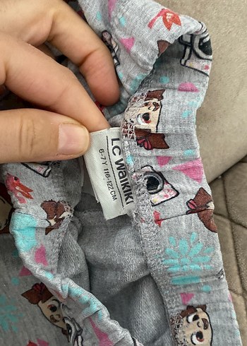 Kız Çocuk Gri Baskılı Tayt - Görsel 5