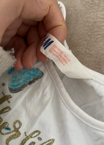 Mavi Kelebek Baskılı Kız Tişörtü - Görsel 6