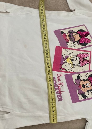 Beyaz Baskılı Kız Çocuk Tişörtü - Görsel 2