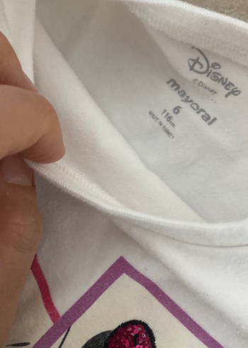 Beyaz Baskılı Kız Çocuk Tişörtü - Görsel 8