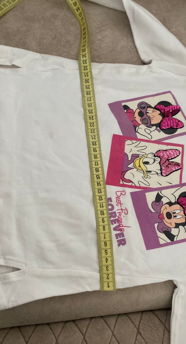 Beyaz Baskılı Kız Çocuk Tişörtü - Görsel 2