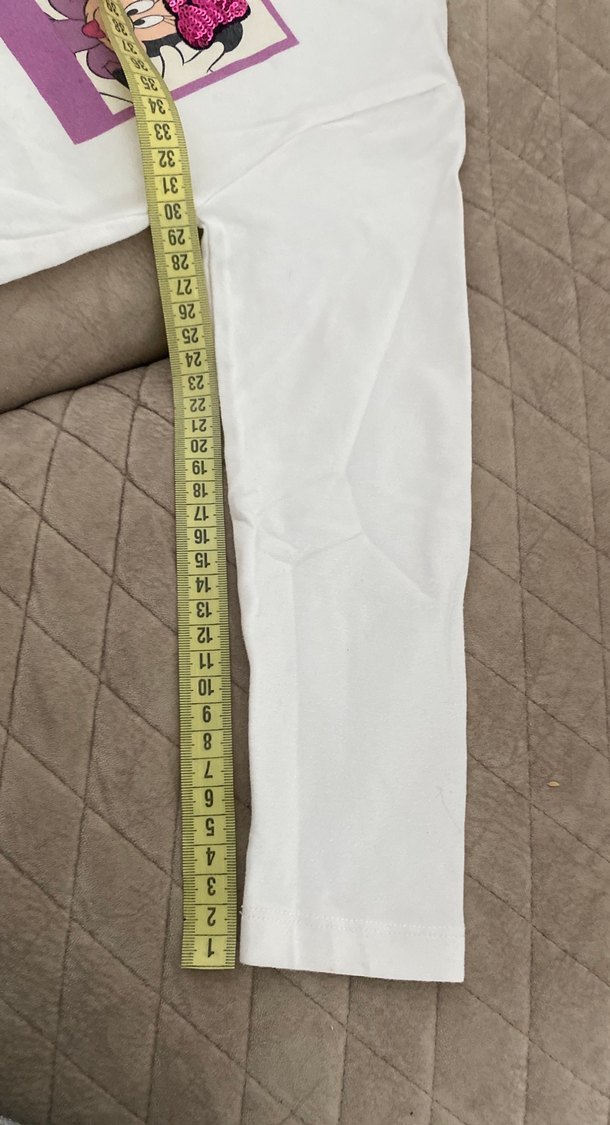 Beyaz Baskılı Kız Çocuk Tişörtü - Görsel 4