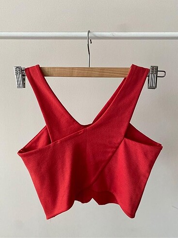 m Beden kırmızı Renk BSL Crop Top