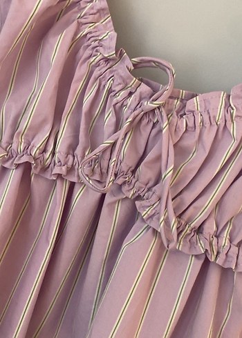 Zara Lila Poplin Üst - Görsel 6