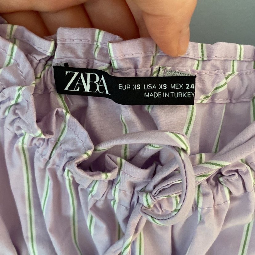 Zara Lila Poplin Üst - Görsel 5