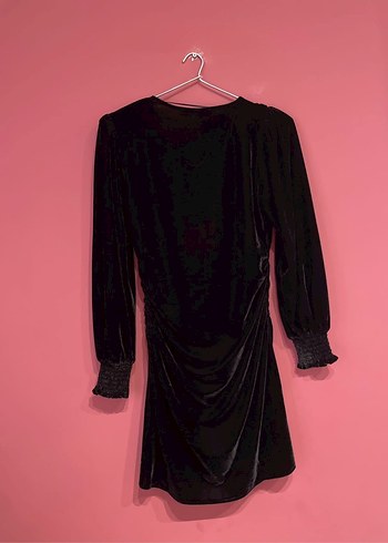 Zara  Siyah Kadife Elbise - Görsel 8