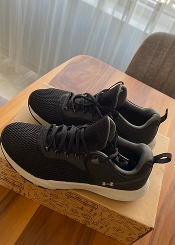 Siyah Gri Under Armour UA CHARGE FOCUS Erkek Koşu Ayakkabısı - Görsel 2