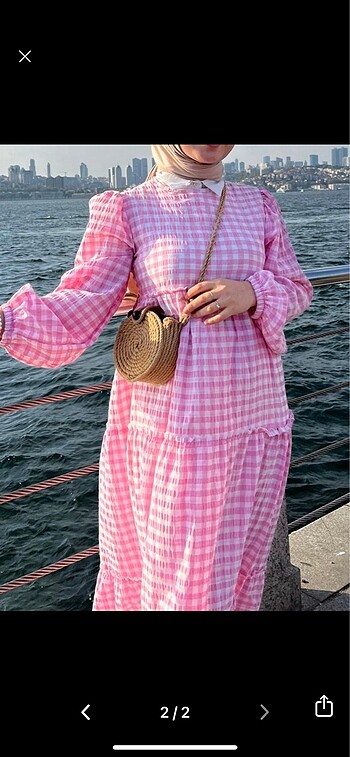 Pembe putikare elbise
