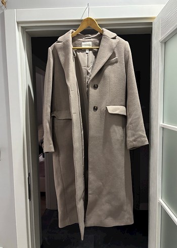 Bej Düğmeli Kaban - Görsel 3