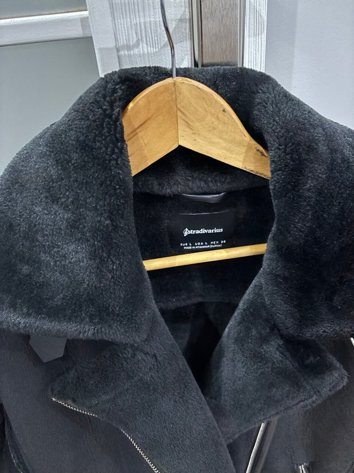 Siyah Süet Kürklü Midi Kadın Ceket - Görsel 3