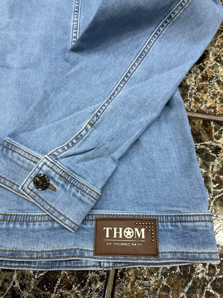 Kadın Mavi Kot Ceket, , Rahat Kesim - Görsel 2