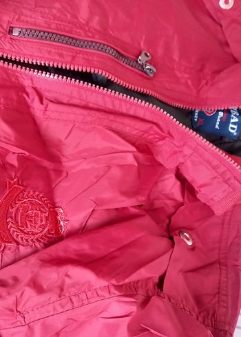 Bordo Fermuarlı Yağmurluk - Görsel 3