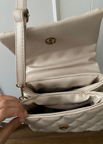 Bej Deri Kadın Çanta - Görsel 3