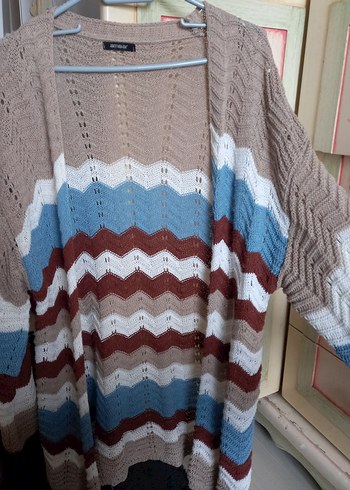 Bohem Çok Renkli Triko Hırka - Görsel 3