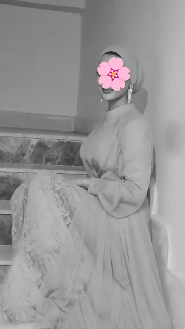 Gri Uzun Kollu Drapeli Abiye Elbise - Görsel 2