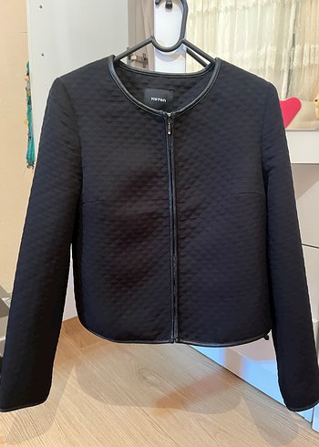 Siyah Fermuarlı Kadın Ceket - Görsel 2