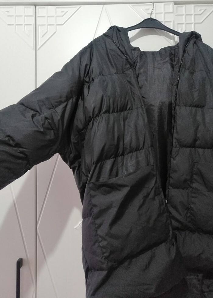 Oversize kapüşonlu mont - Görsel 2