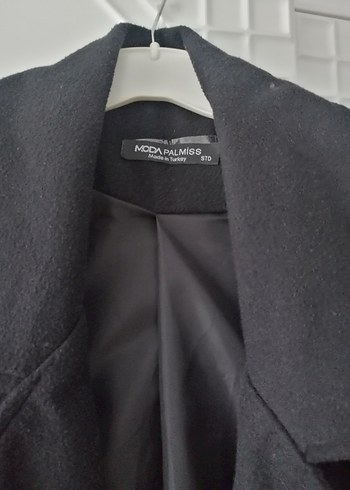 Siyah Çift Düğmeli Kaban - Görsel 4