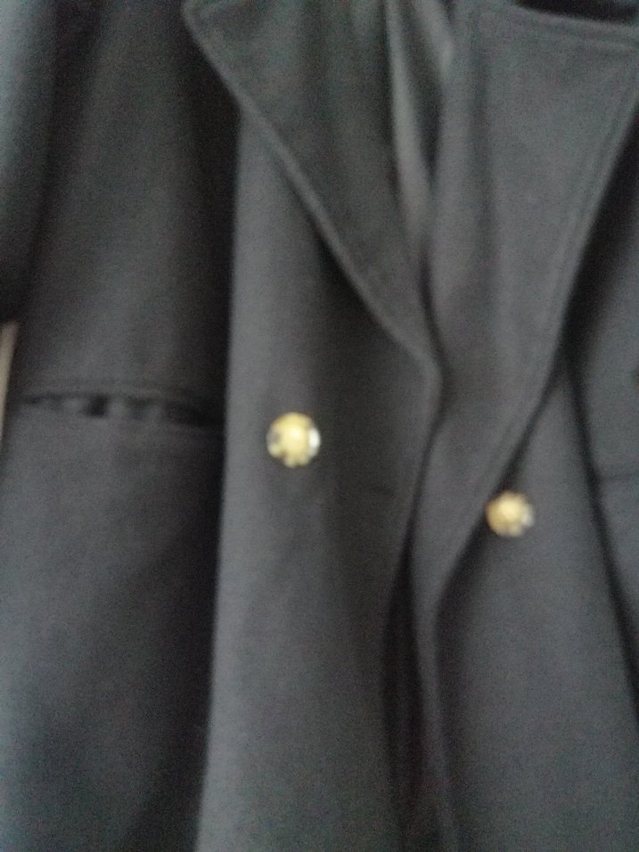 Siyah Çift Düğmeli Kaban - Görsel 5