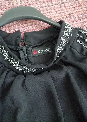 Siyah Uzun Kollu Gotik Uzun Elbise - Görsel 6