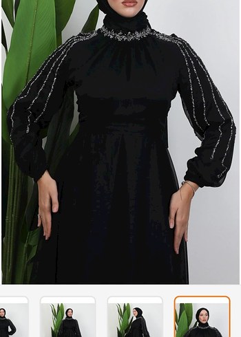 Siyah Uzun Kollu Gotik Uzun Elbise - Görsel 7