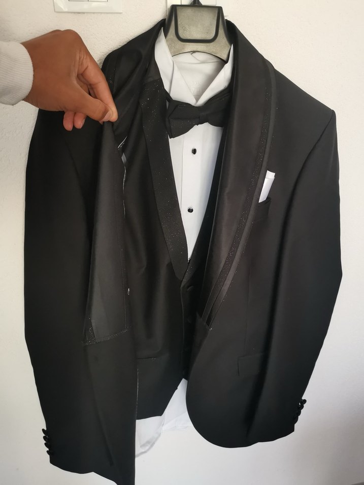 Gri Düğmeli Erkek Takım Elbise - Görsel 5