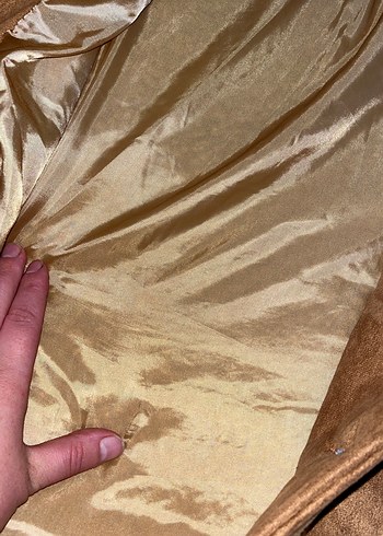 Düğmeli Kahverengi Süet Kadın Ceket - Görsel 5