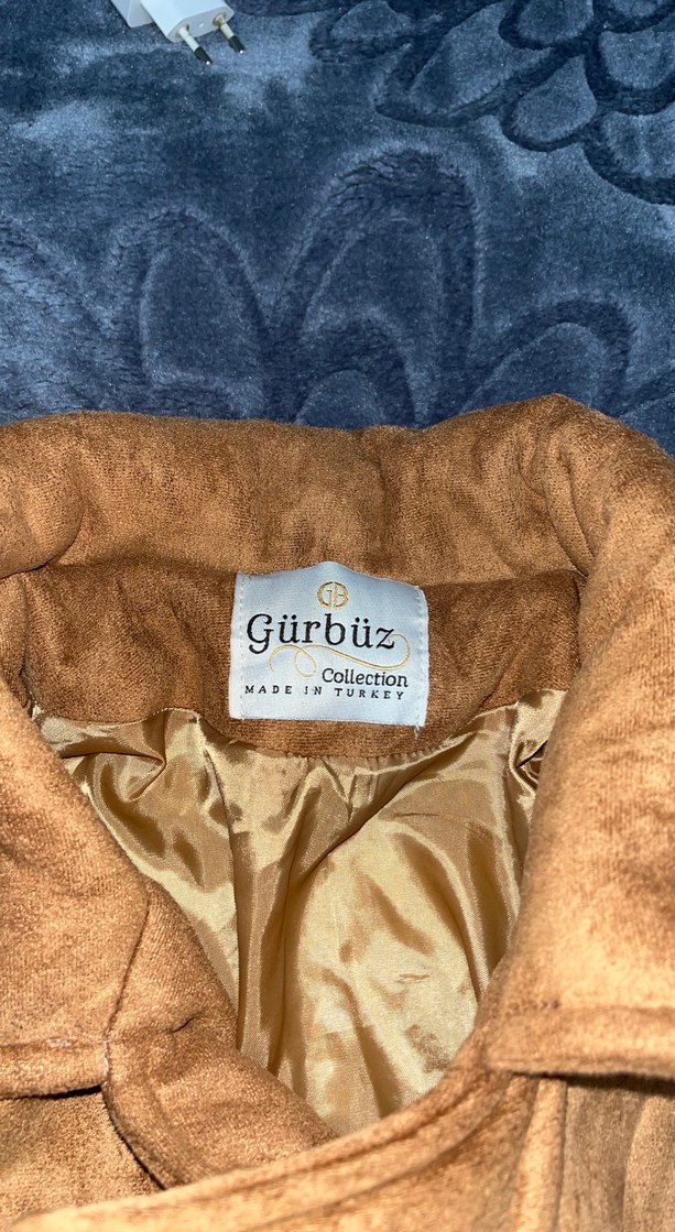 Düğmeli Kahverengi Süet Kadın Ceket - Görsel 4