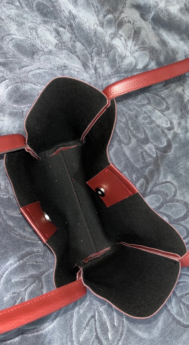 Bordo Deri Kadın El Çantası - Görsel 4