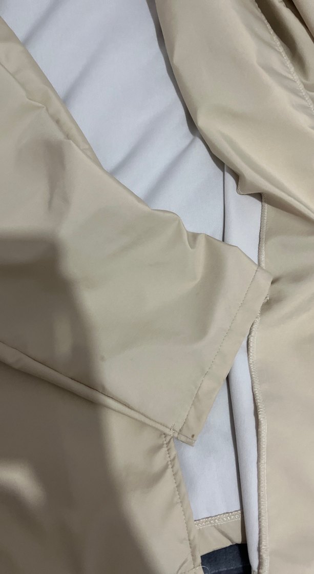 Bej Midi Düğmeli Kadın Yağmurluk - Görsel 4