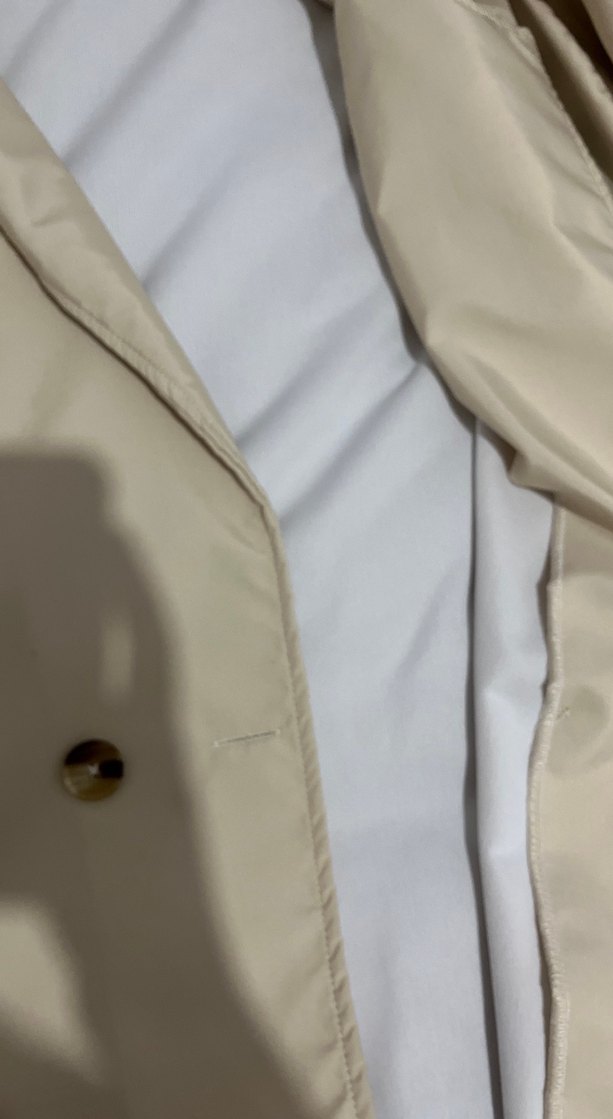 Bej Midi Düğmeli Kadın Yağmurluk - Görsel 3