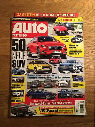 Almanca Araba otomobil Dergisi Auto zeitung