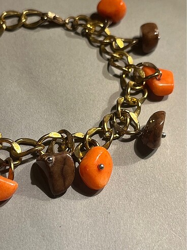 Tasarımcı Doğal taş charm sallantılı vintage bileklik