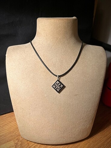 Sterling silver Gümüş oltu görünümlü vintage kolye ucu