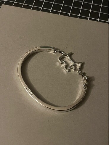 Orijinal Agatha köpekli gümüş kaplama bangle kelepçe bileklik