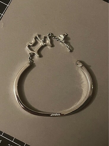 Beden Orijinal Agatha köpekli gümüş kaplama bangle kelepçe bileklik