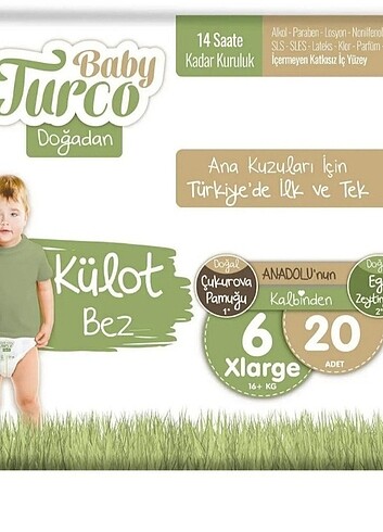 baby turco bebek bezi 6 numara