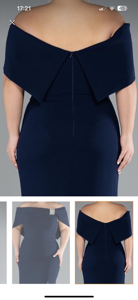 Kadın Lacivert Uzun Abiye Elbise - Görsel 4