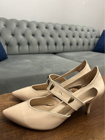 Krem renk stiletto - Görsel 2