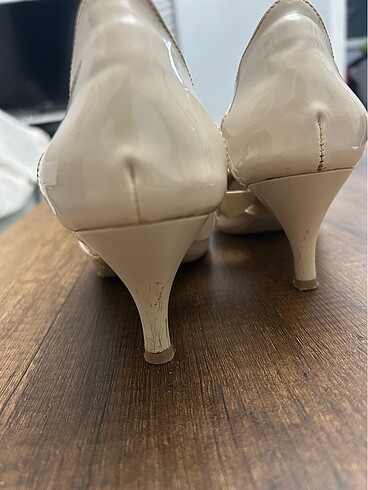 Krem renk stiletto - Görsel 3