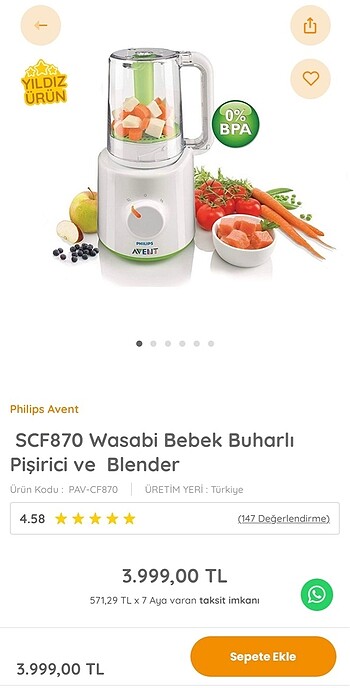  Beden Phillips buharlı pişirici