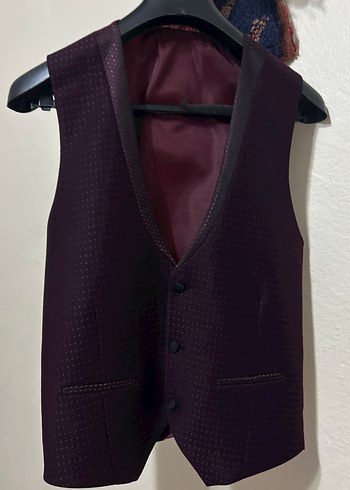 Diğer Bordo Erkek Ceket, Notch Yaka, Düğmeli, Regular Fit