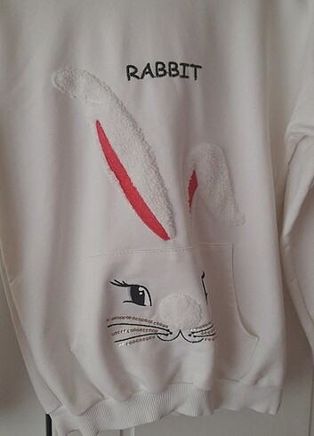 10 Yaş Beden beyaz Renk Kız çocuk sweat