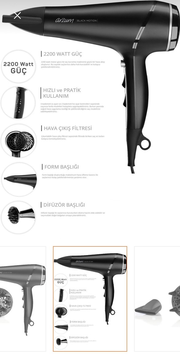 Arzum Saç Kurutma Makinesi - Görsel 2