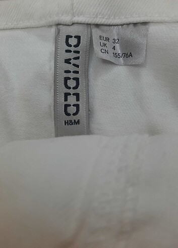 H&M Beyaz H&M harika mini kot jile