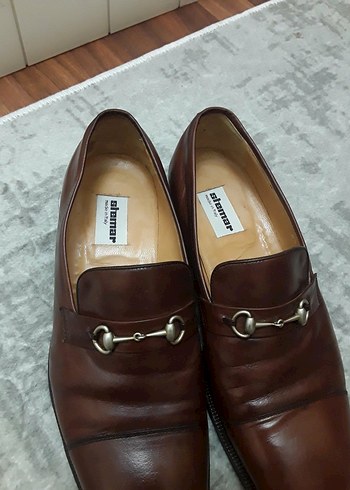Stemar İtalyan marka. kahverengi deri erkek Ayakkabı - Görsel 5