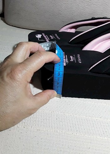 Bershka pembe siyah platform Tabanlı Kadın Terlik - Görsel 3