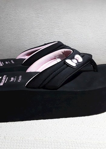 Bershka pembe siyah platform Tabanlı Kadın Terlik - Görsel 2