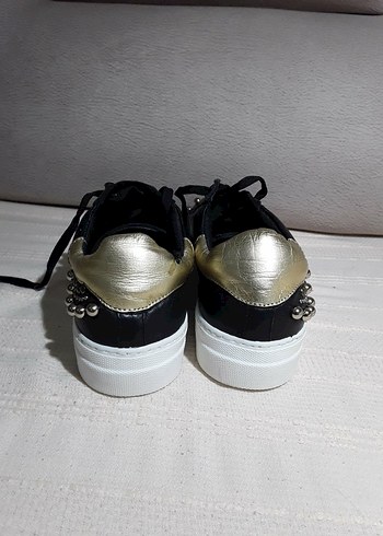 Siyah taşlı kadin Spor Ayakkabı - Görsel 5